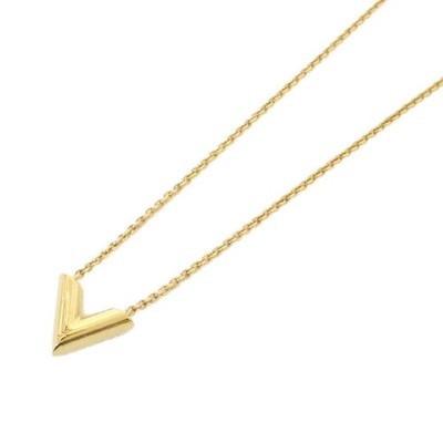 Louis Vuitton Essential V Necklace Silver 42.5-46.5cm