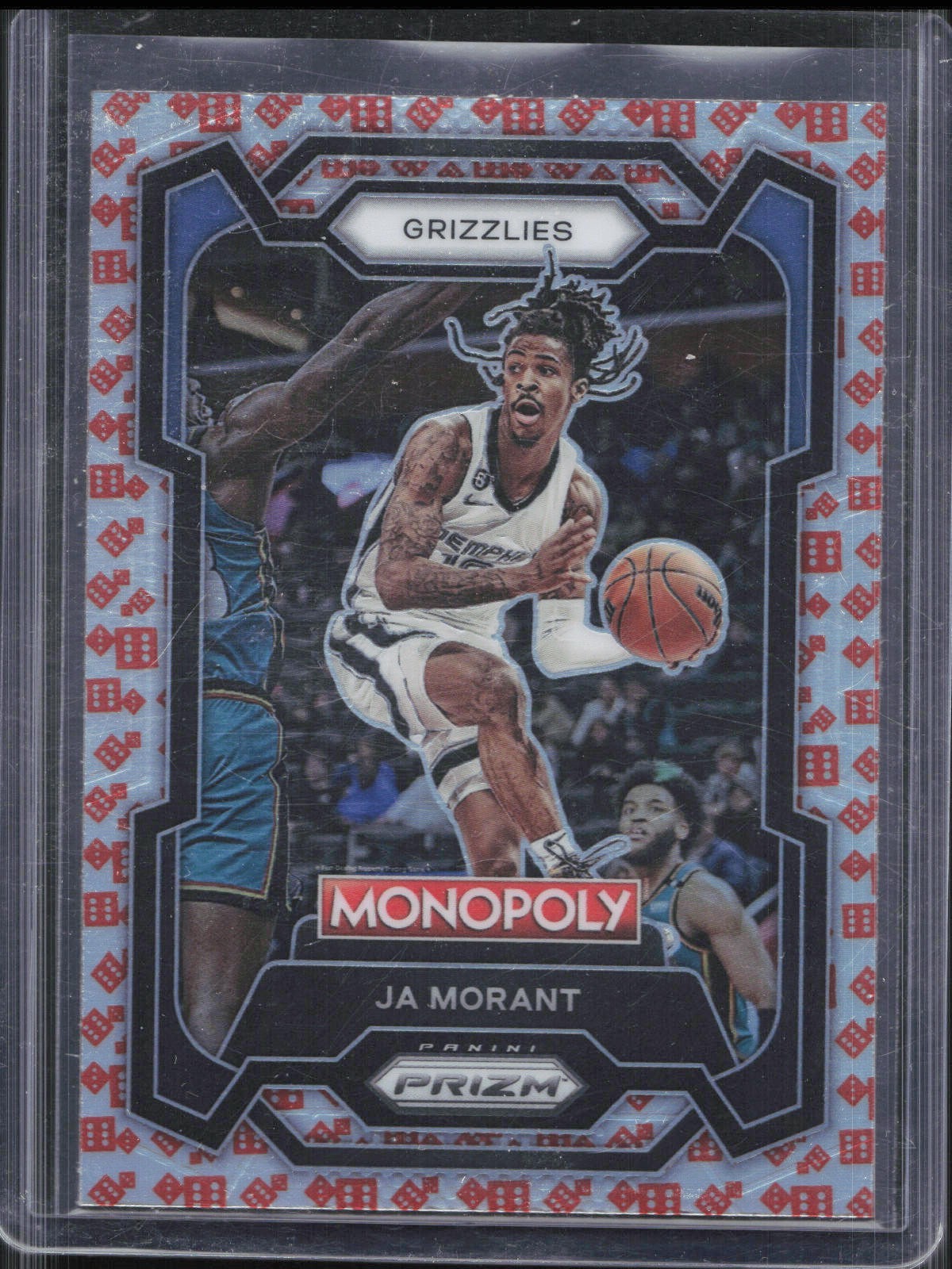 2023-24 Panini Prizm Monopoly Ja Morant #44 Red Dice Prizm SP Grizzlies