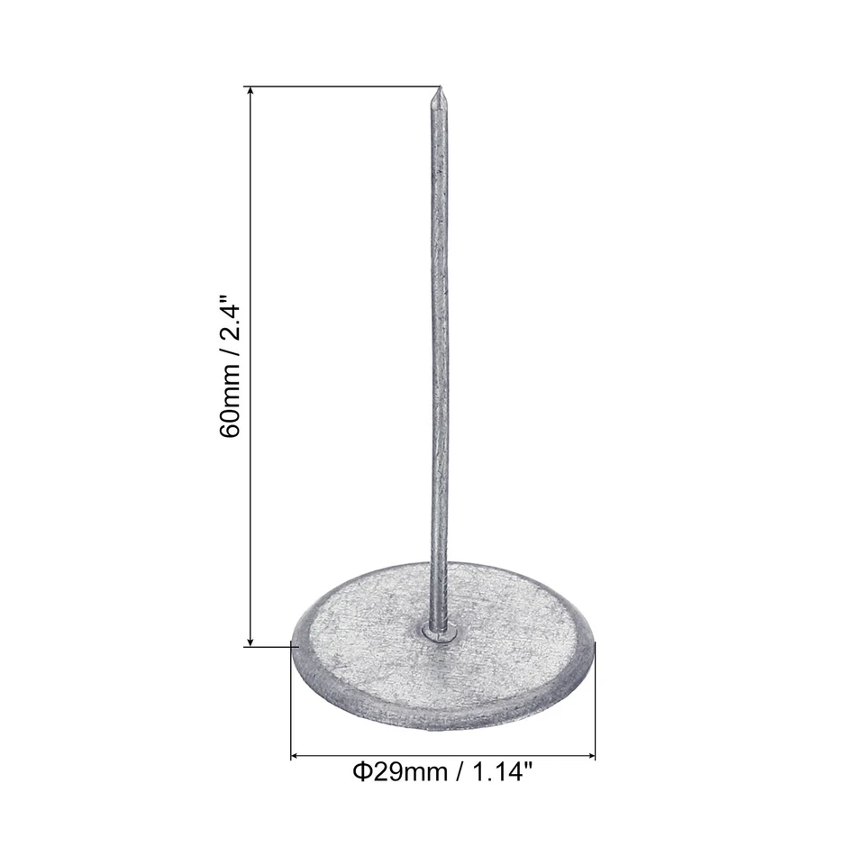 2.4 Pollici Piatto Testa Puntina,300pz Termica Tazza Testa Saldatura Perni - Immagine 2 di 4