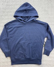 Art Class Girls Medium 8 Blue French Terry Oversized Pullover Hoodie Sweatshirt