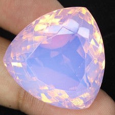 Australian Fire Opal Pink Trillion Shape Loose Gemstones 73 Ct 30x29 mm