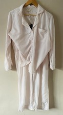 Maternity Striped Pyjama set with a shirt top and wide-leg trousers Size 12/14