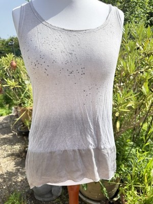 Süßes Graues Top Von Cotton Candy Gr.S  Rüschensaum  Top