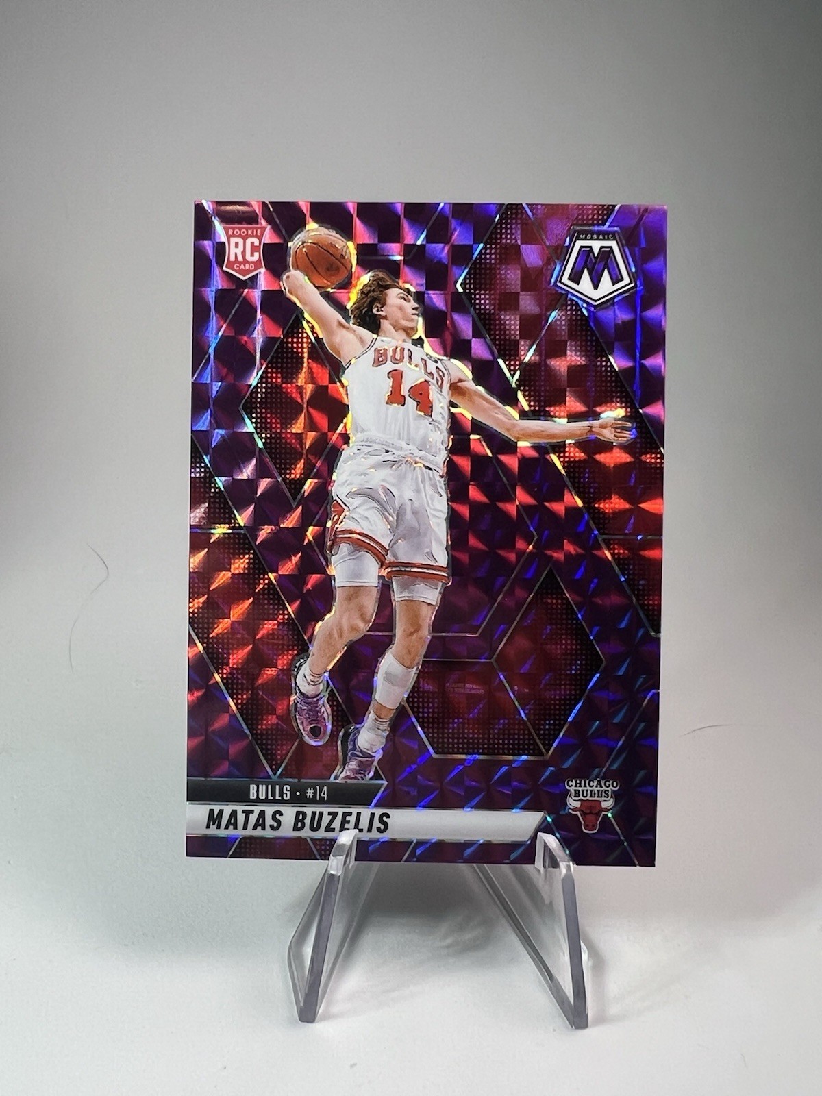 Matas Buzelis 2024-25 Panini Mosaic /99 Purple Rookie RC Bulls #223