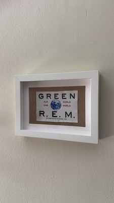 REM GREEN tour 1989 Merch Promo Mint Fan Club Labels Framed
