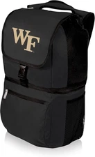 Picnic Time NCAA Wake Forest Demon Deacons Zuma Backpack Cooler, Black, 22