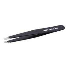Tweezerman Black Stainless Steel Slant Tweezer - Eyebrow Tweezers