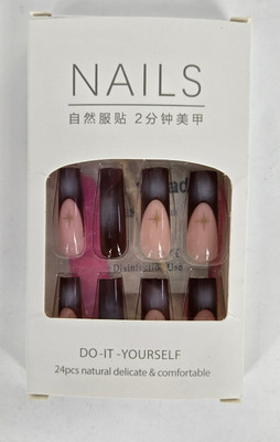 Press On Nails Do It Yourself Long Fake Nails 24 Pieces