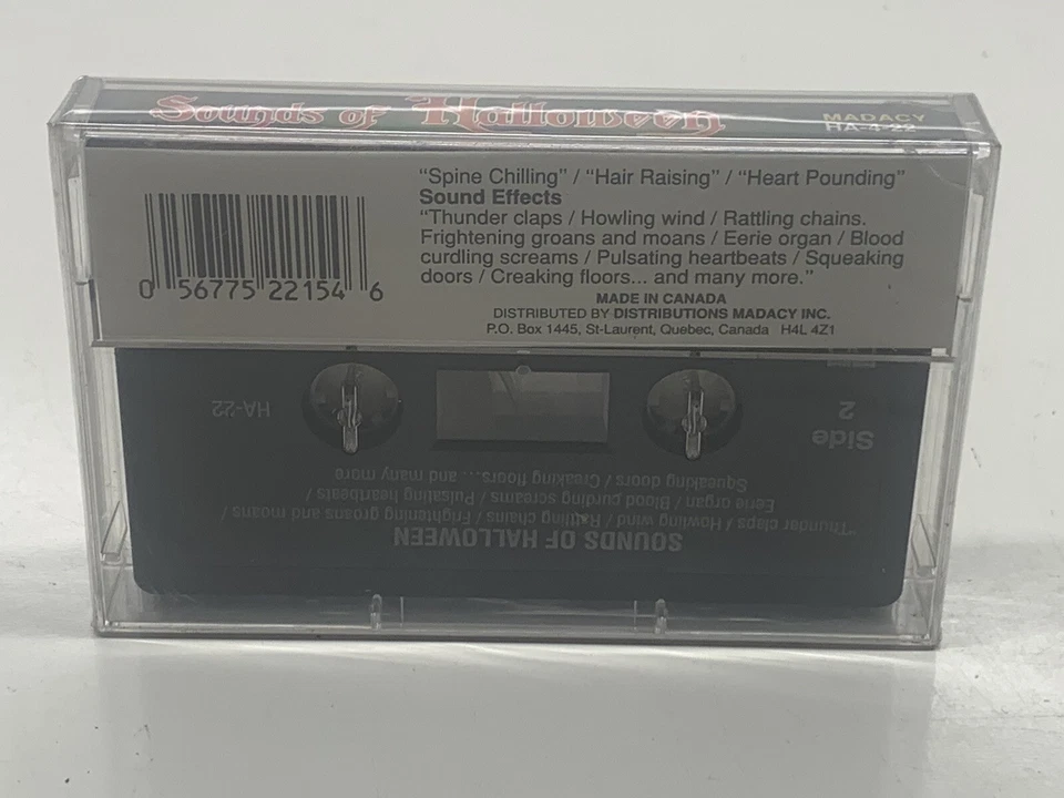 Sounds of Halloween Cassette Tape Sound Effects 1998 Madacy Vintage Scary Sealed - Image 4 of 4