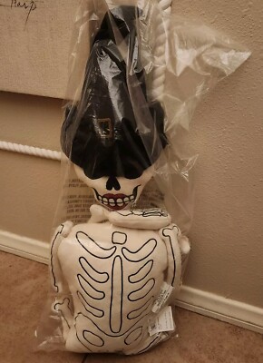NEW Pottery Barn Ms Mrs Bones Skeleton Pillow Halloween