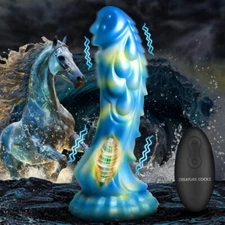 Creature Cocks: Sea Stallion Vibrating Silicone Dildo w Remote  --FREE SHIPPING!