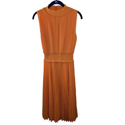 orange pink midi dress Orange & Pink Cabana Stripe Nella Midi Dress