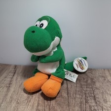 Vtg Talking Yoshi N64 Super Mario Beanbag Plush Tags 1998 BD&A W/ Hang Tag