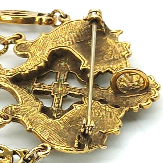 Unsigned Antique Victorian Chatelaine Brooch Pend… - image 7