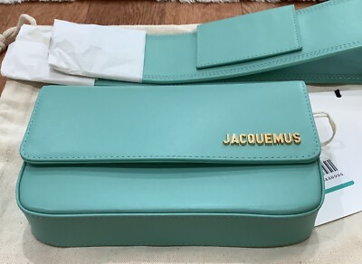 Jacquemus Turquoise Le Carinu Shoulder Bag Purse Clutch NEW!!! | eBay