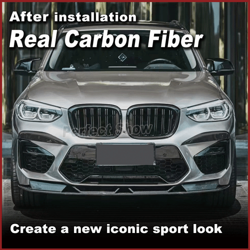 Carbon Frontlippe Front Spoiler Lippe Passt für BMW F97 X3 M F98 X4 M 2019-2023 - Picture 3 of 11