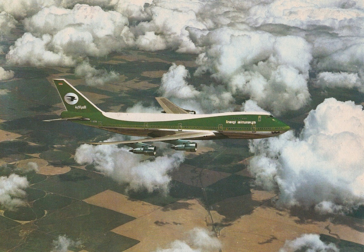 Airline issue postcard - Iraqi Airways Boeing 747-200 | eBay