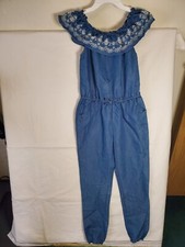 Kids Star Ride Girls Collection Overalls Size M 10-12 Color Blue.