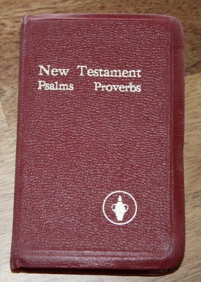 Gideons Pocket Bible New Testament Psalms Proverbs Red Cover 1971 eBay