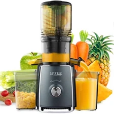 Slow Masticating Juicer Machines with 5.3" Large Feed Fit Vegetable And Fruit