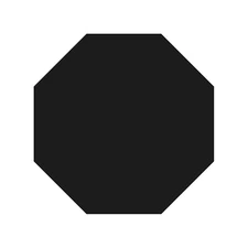 Octagon shape Vinyl Decal Polygon shape symbol Sticker