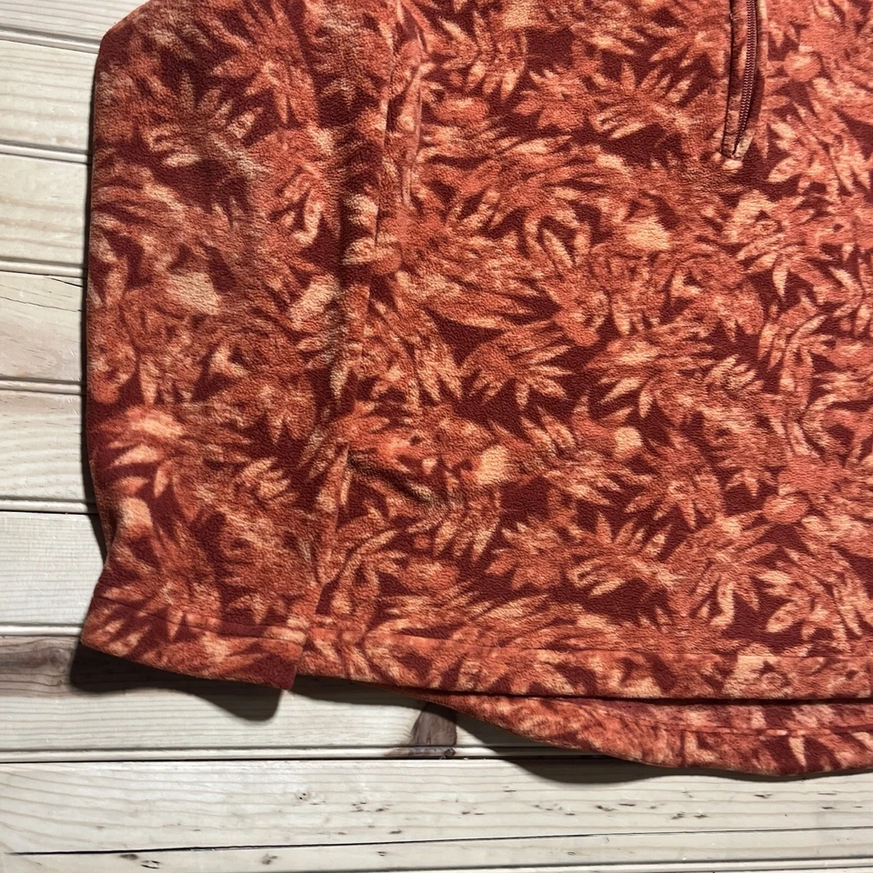 Suéter polar vintage Woolrich con estampado de hojas de otoño para mujer talla grande Foto 2 de 4