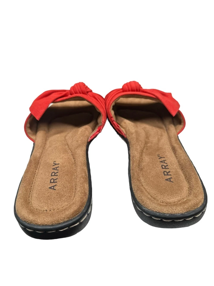 Sandalia Array Cabana acolchada de gamuza de cuero para mujer talla 6W sin cordones planos nueva Foto 3 de 4