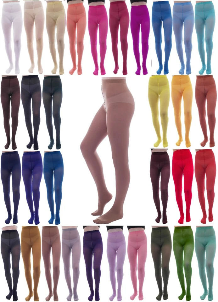 Pantyhose Feinstrumpfhose 40 DEN Mikrofaser Strumpfhose VIELE FARBEN! Karneval - Bild 2 von 4