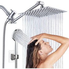 8  Rain Square Shower Head with Handheld Spra...