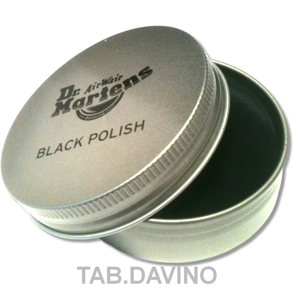 Dr martens black best sale polish
