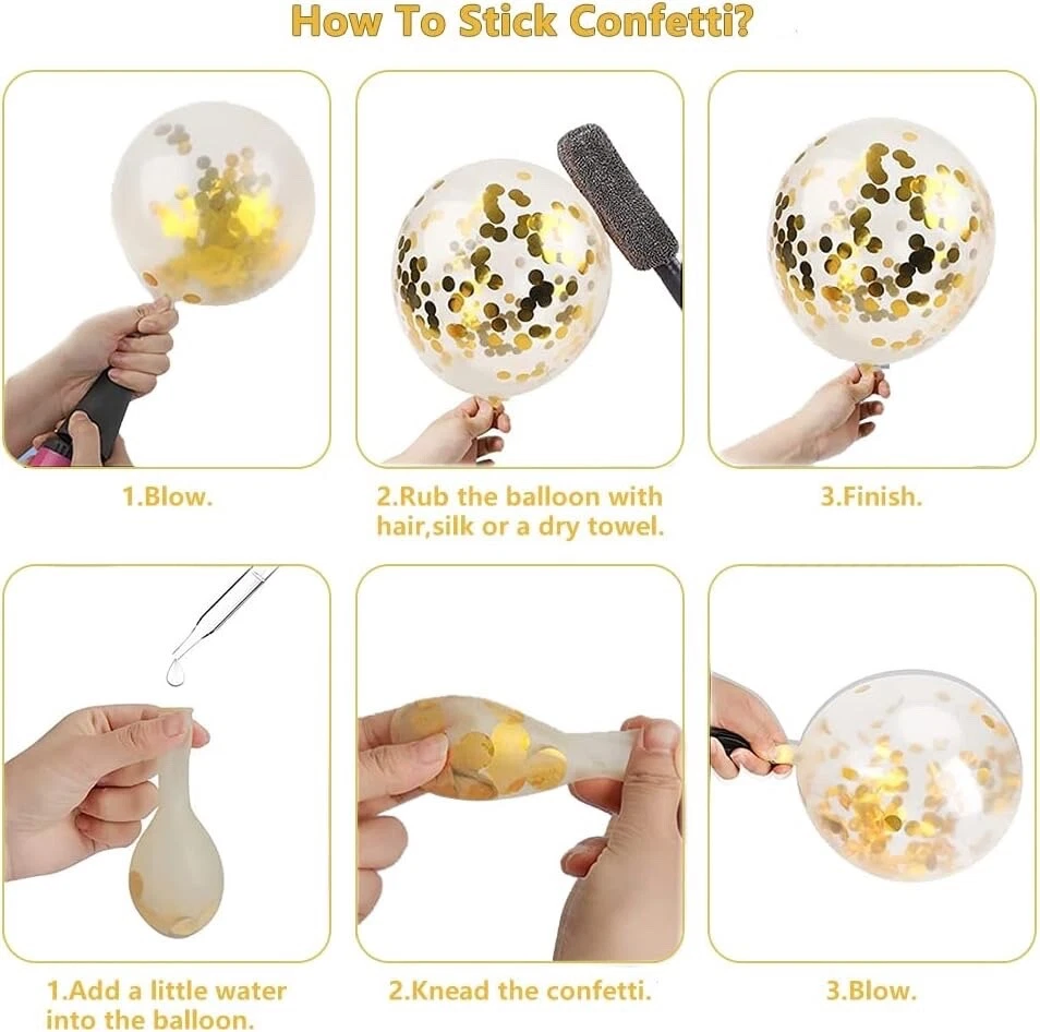 Globos de confeti coloridos de 12 pulgadas feliz cumpleaños boda fiesta decoración Reino Unido Foto 2 de 3