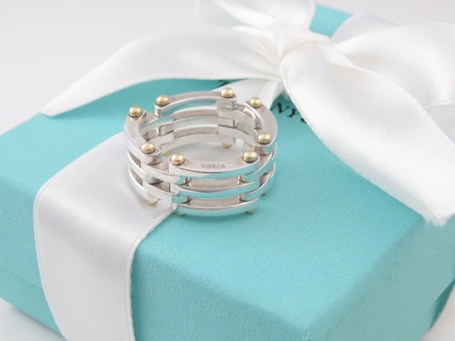 Tiffany \u0026 Co Silver 18K Gold Gatelink 