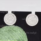 3.27 ct 14k Solid Yellow Gold Natural Diamond Earring Pendant Ring Set Cluster — photo 2