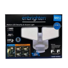 Enbrighten 240-Degree 2480 Lumen Outdoor LED Motion Security Flood Light - White