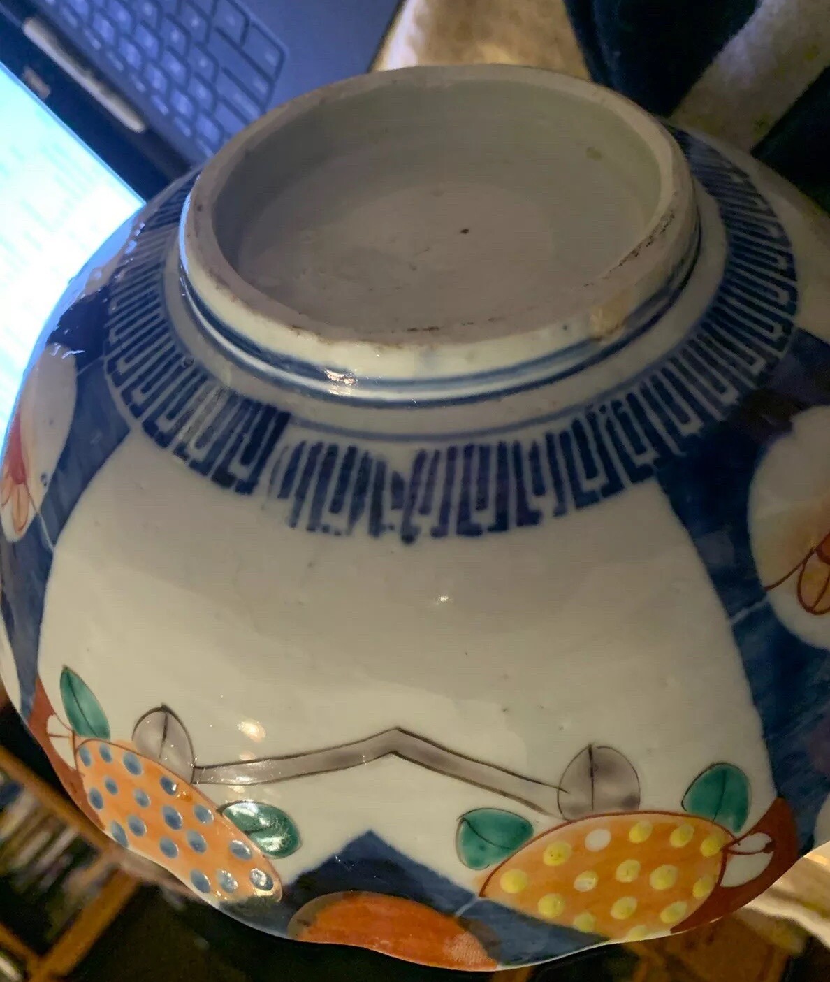 Antique Japanese Satsuma Punch Bowl With Painted Panels Meiji Period eBay