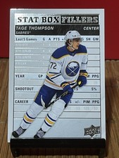 2023-24 Upper Deck Series 1 STAT BOX FILLERS SB-19 Tage Thompson Sabres