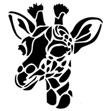 Really Great Stencils, Giraffe Portrait Stencil, 4x4", Wildlife, Animals, Cute