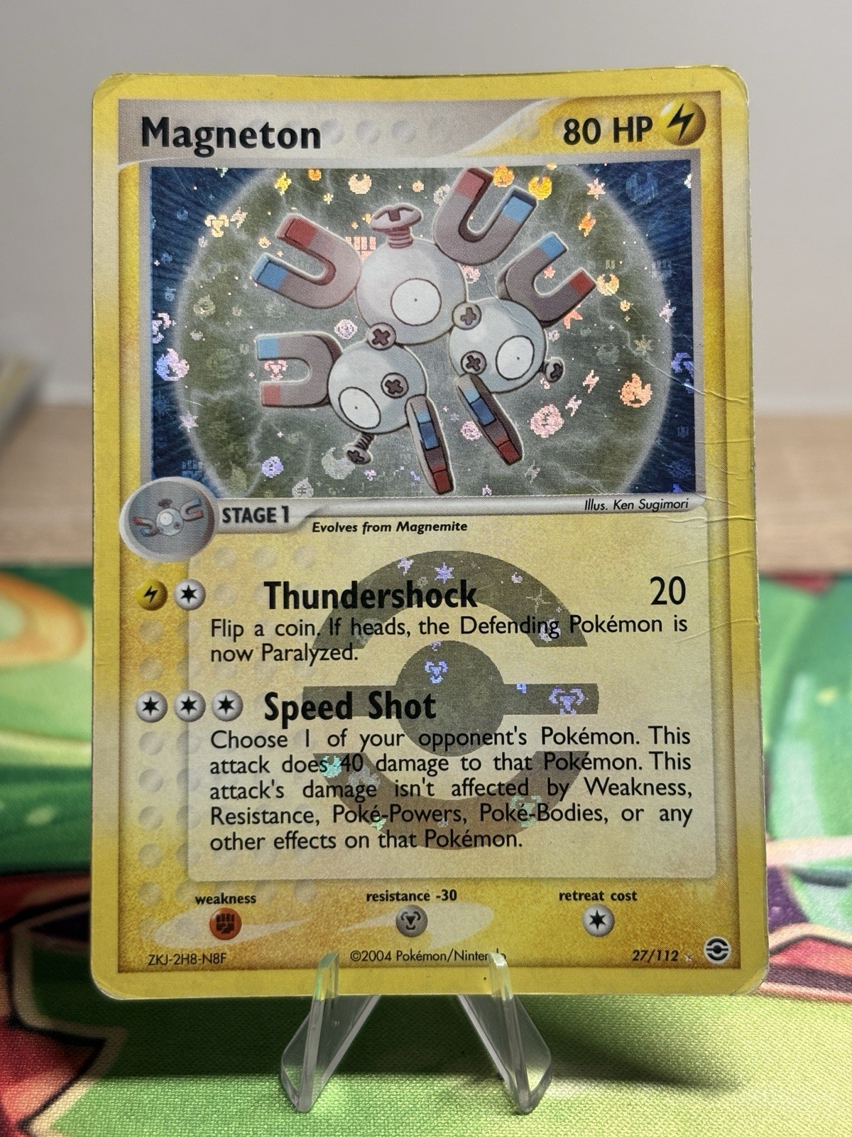 Magneton 27/112 Ex Firered & Leafgreen Reverse Holo Rare Pokemon Card MP