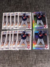2021 Bowman Chrome Angel Martinez 12 Card Lot - Refractor & Paper (B-170)