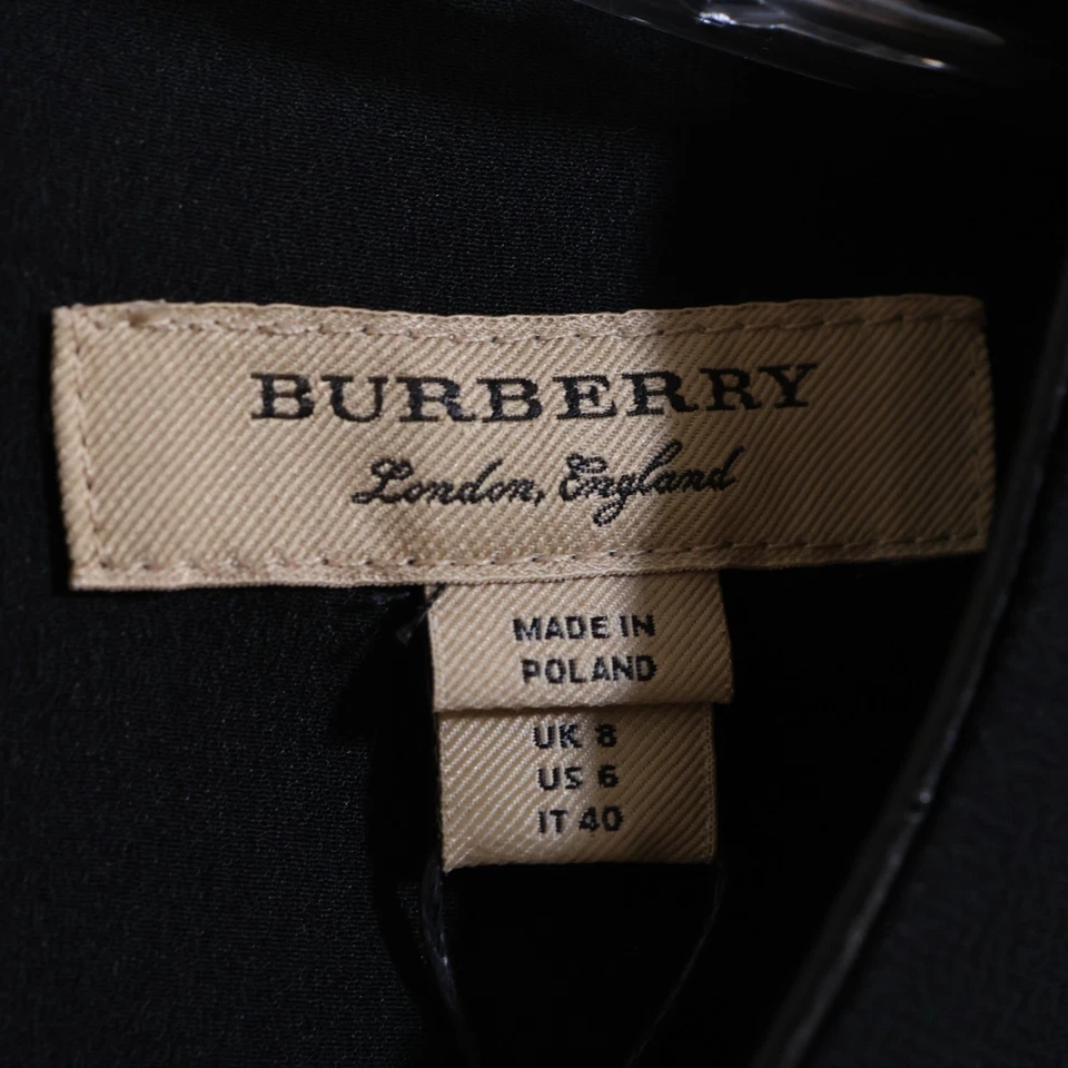 Burberry viscose lamb leather short sleeve dress with flat studs US 6 / M - Image 4 of 4