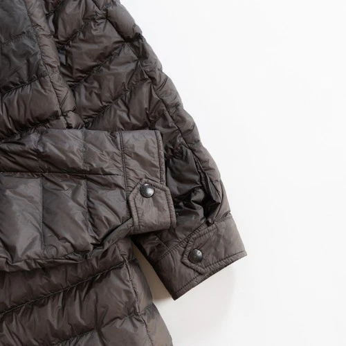 Moncler Benjamin Giubbotto Mens Brown Gray Down Puffer Jacket Hooded Quilted image 8