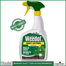 Weedol Gun Fast Acting Weedkiller 1L Glyphosate Free Path Patio Flower Bed Spray 8.99 per litre