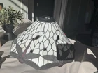 Set Of 3 Rare Tiffany Style Dragonfly Stained Glass Lamp Shades - Red Jewel -14”