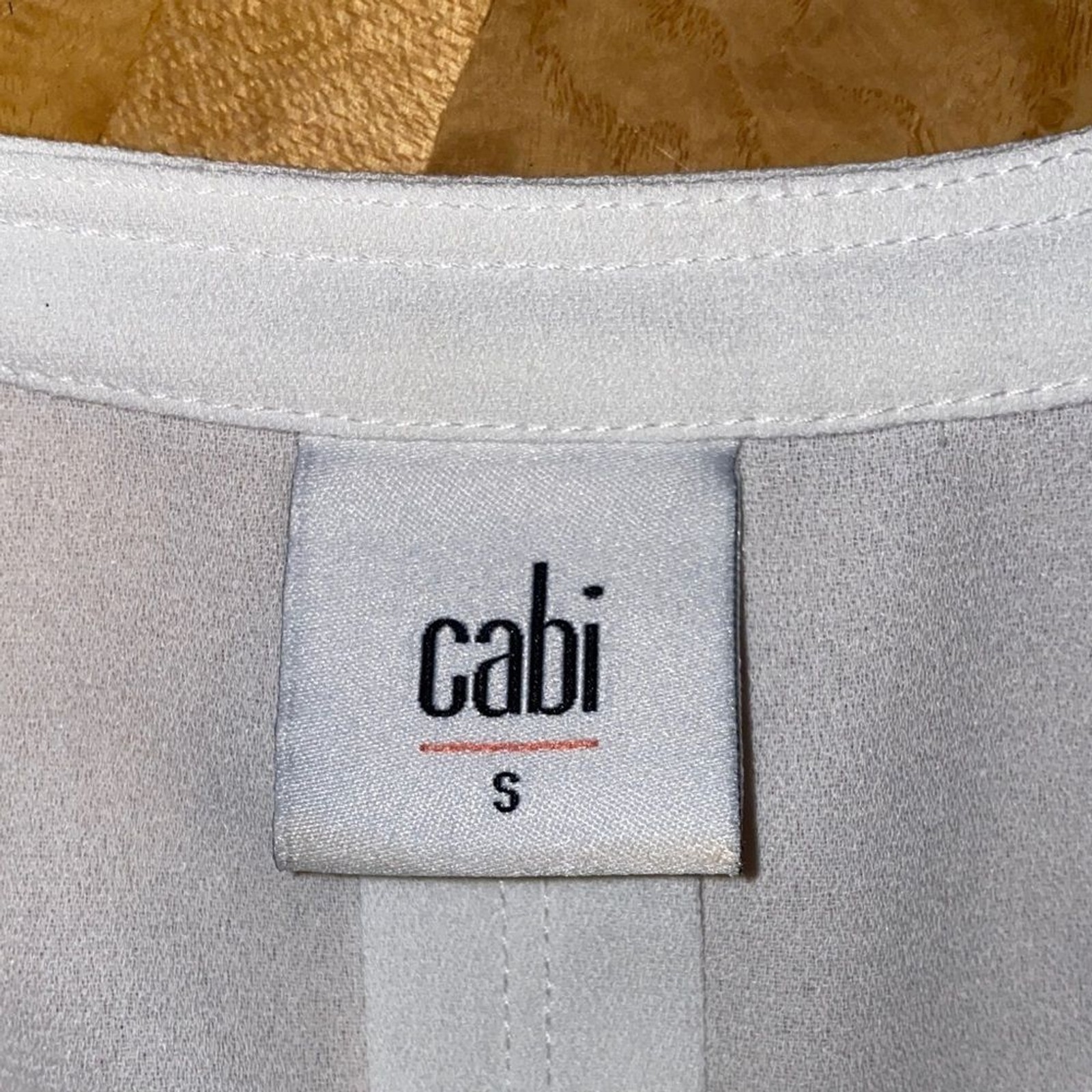 CAbi White Button-Down Float Blouse Size Small Ov… - image 7