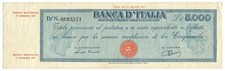 5000 LIRE TITOLO PROVVISORIO MEDUSA REPUBBLICA ITALIANA 17/12/1947 BB/BB+