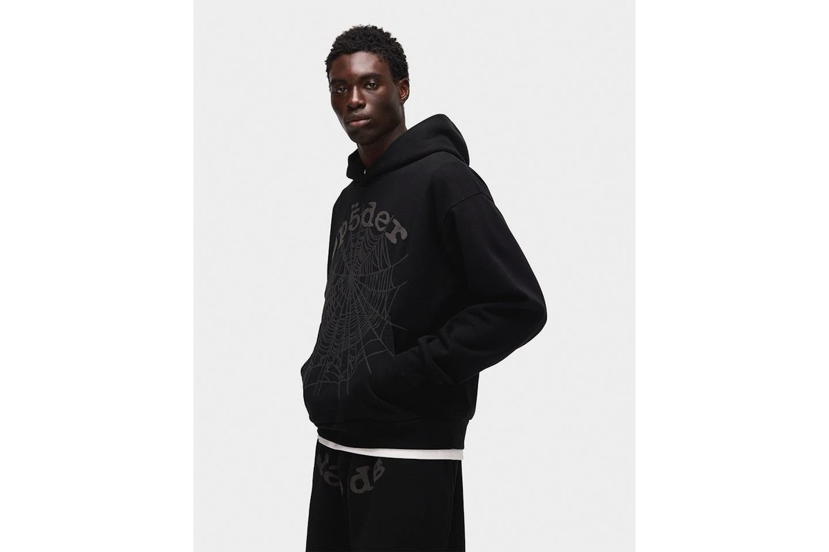 Sp5der Men's Hoodie Phantom Web Black Size: S,M,L,XL Free Shipping
