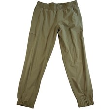 Columbia Pleasant Creek Jogger Pull On Pants Womens L Green Omni-Shield Outdoor