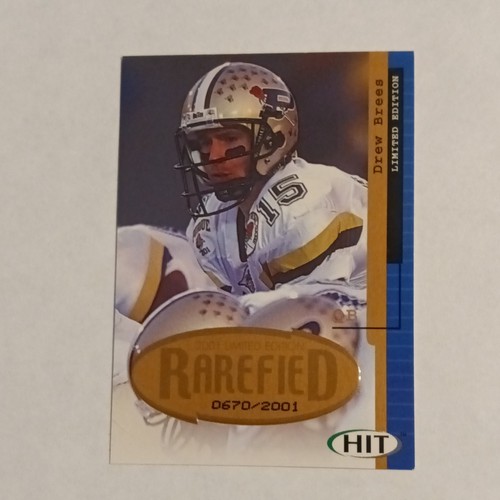 Drew Brees [Rarefied] #R8 2001 Sage Hit card