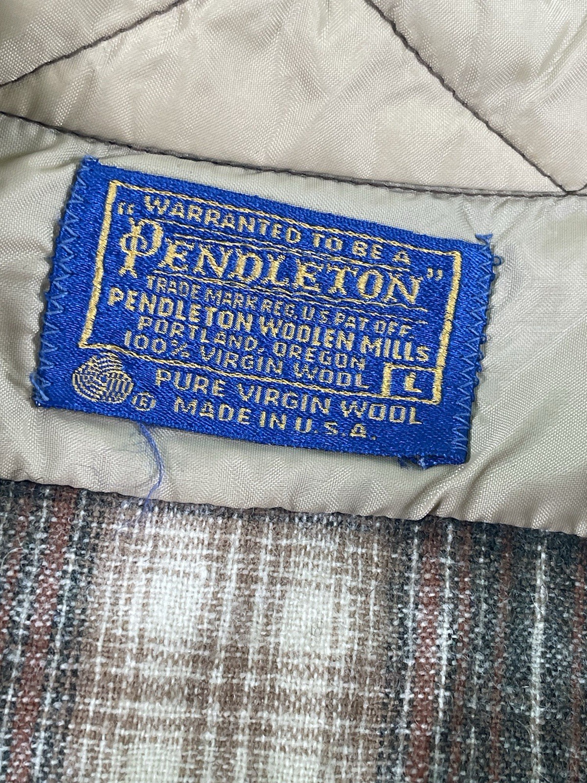 Mens Pendleton Brown  Shadow Plaid Button Down Wo… - image 6