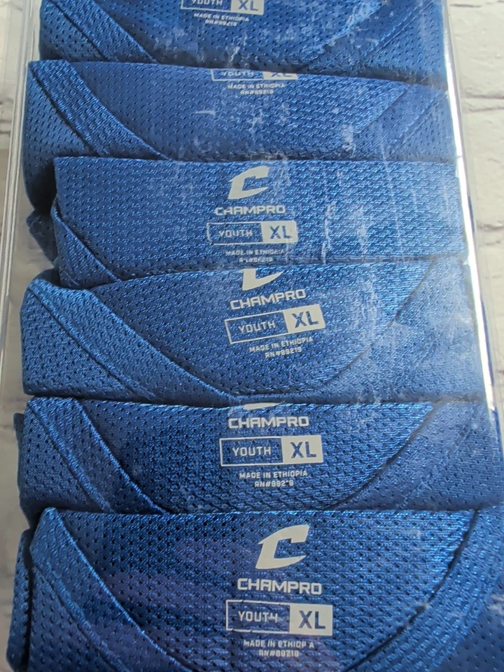 Chaleco Deportivo Marca Champro Chaleco de Malla Penny 6 Negro Azul Juvenil XL - NUEVO Foto 3 de 4